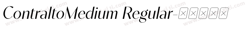 ContraltoMedium Regular字体转换